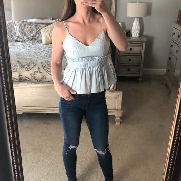 Kendall & Kylie Tops - Kendall and Kylie light blue ruffle cami shirt